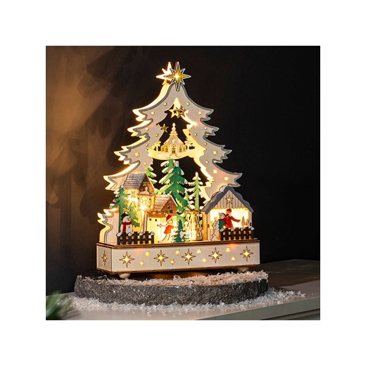 Profiline Dekoracyjna lampa LED &quot;Christmas Village&quot; ze wzorem - 25 x 32 cm ze sklepu Limango Polska w kategorii Oświetlenie - zdjęcie 187523583