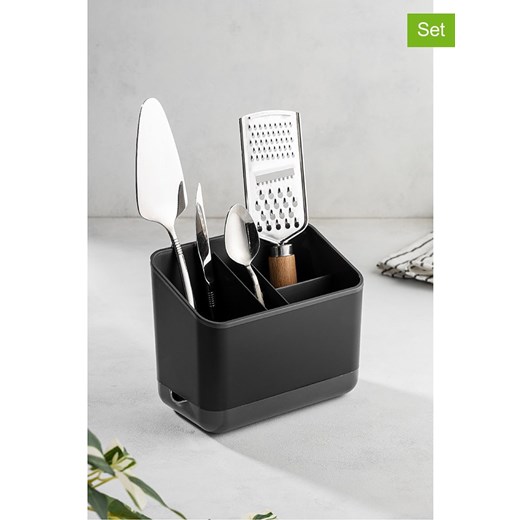 Violeta Home 2-częściowy zestaw w kolorze antracytowym - 14 x 16,5 x 10 cm ze sklepu Limango Polska w kategorii Akcesoria i przechowywanie - zdjęcie 187523602