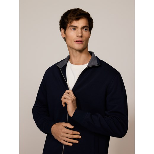 Reserved - Gładka bluza ze stójką - granatowy ze sklepu Reserved w kategorii Bluzy męskie - zdjęcie 187524364