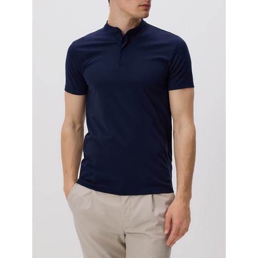 Reserved - Koszulka polo slim - granatowy ze sklepu Reserved w kategorii T-shirty męskie - zdjęcie 187524441