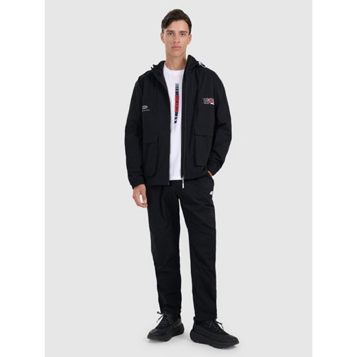 Męskie spodnie casual 4F 4FRAW25TTROM1612 - czarne ze sklepu Sportstylestory.com w kategorii Spodnie męskie - zdjęcie 187524540