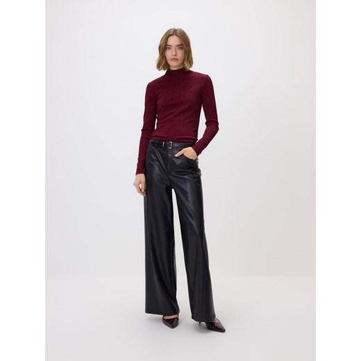 Reserved - Błyszczący golf - bordowy ze sklepu Reserved w kategorii Swetry damskie - zdjęcie 187525621