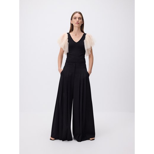 Reserved - Body z ozdobnymi rękawami - wielobarwny ze sklepu Reserved w kategorii Bluzki damskie - zdjęcie 187525883