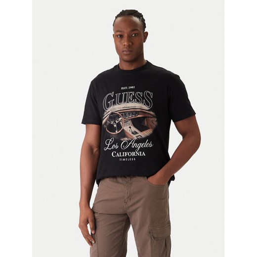 Guess T-Shirt M6RI13 K8FQ4 Czarny Regular Fit ze sklepu MODIVO w kategorii T-shirty męskie - zdjęcie 187526313