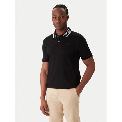 Guess Polo M6RP60 K7O64 Czarny Regular Fit ze sklepu MODIVO w kategorii T-shirty męskie - zdjęcie 187526330