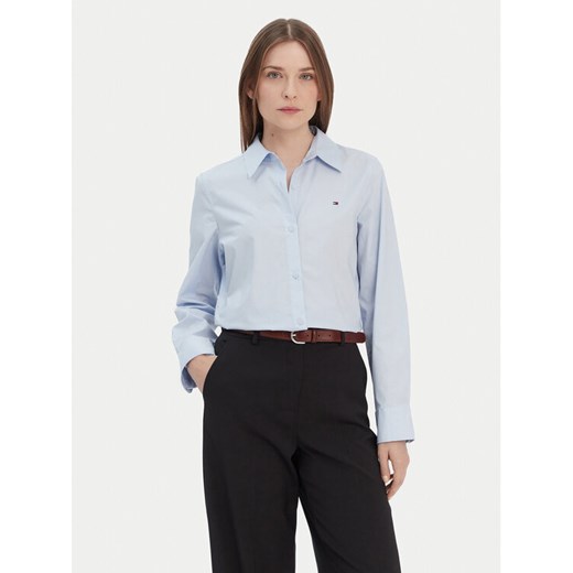 Tommy Hilfiger Koszula Ess WW0WW47169 Błękitny Regular Fit ze sklepu MODIVO w kategorii Koszule damskie - zdjęcie 187526332