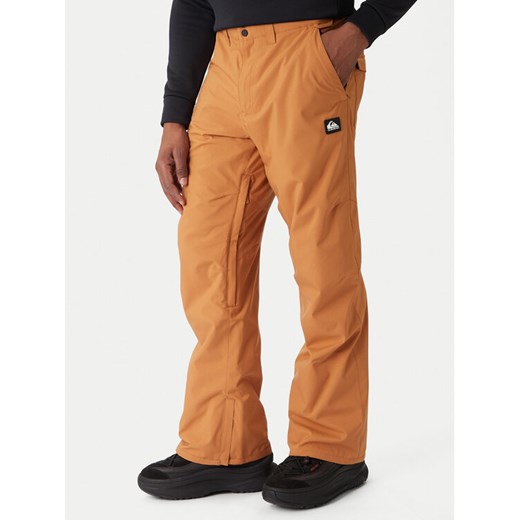 Quiksilver Spodnie snowboardowe Estate EQYTP03237 Brązowy Slim Fit ze sklepu MODIVO w kategorii Spodnie męskie - zdjęcie 187526343