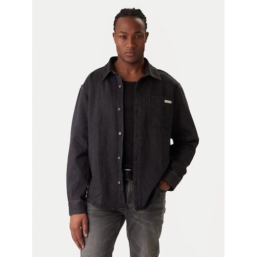 Calvin Klein Jeans Koszula jeansowa Classic LV04RD765G Czarny Relaxed Fit ze sklepu MODIVO w kategorii Koszule męskie - zdjęcie 187526380