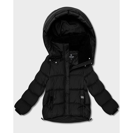 Oversizowa kurtka puchowa z kapturem czarna (KK60713) ze sklepu goodlookin.pl w kategorii Kurtki damskie - zdjęcie 187526884