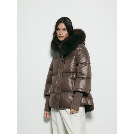 Reserved - Pikowana kurtka - brązowy ze sklepu Reserved w kategorii Kurtki damskie - zdjęcie 187527672