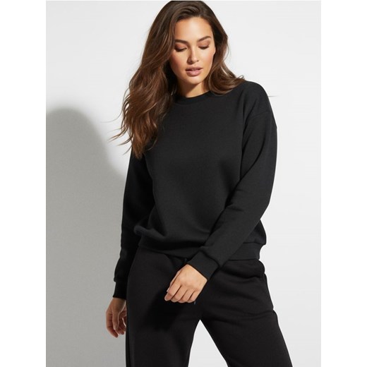 Sinsay - Bluza crewneck regular - czarny ze sklepu Sinsay w kategorii Bluzy damskie - zdjęcie 187528461