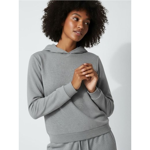 Sinsay - Bluza hoodie basic - szary ze sklepu Sinsay w kategorii Bluzy damskie - zdjęcie 187528464