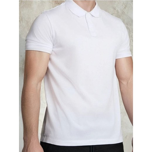 Sinsay - Koszulka polo - biały ze sklepu Sinsay w kategorii T-shirty męskie - zdjęcie 187528482