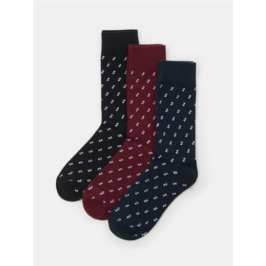 Sinsay - Prążkowane skarpetki 3 pack - czarny ze sklepu Sinsay w kategorii Skarpetki męskie - zdjęcie 187528523