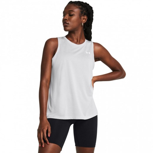 Damski top treningowy Under Armour Tech Tank Twist - szary ze sklepu Sportstylestory.com w kategorii Bluzki damskie - zdjęcie 187528552