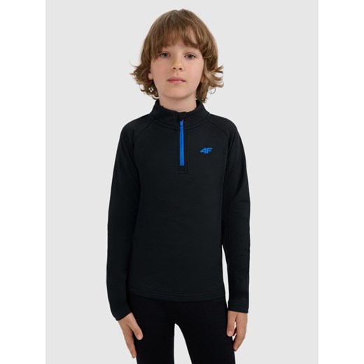 Chłopięca bielizna termiczna (góra) 4F 4FJRAW25UBRUM119 - czarna ze sklepu Sportstylestory.com w kategorii Bielizna termoaktywna - zdjęcie 187528601