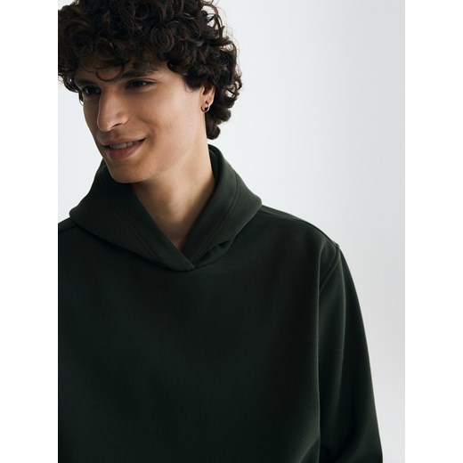 Reserved - Bluza regular z kapturem - ciemnozielony Reserved XL Reserved