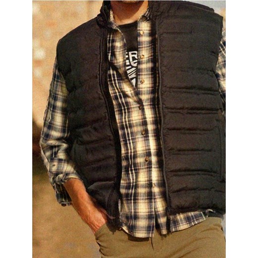 Sinsay - Pikowana kamizelka ze stójką - czarny Sinsay L Sinsay wyprzedaż