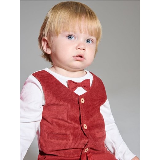 Sinsay - Bawełniane body z motywem świątecznym - kremowy ze sklepu Sinsay w kategorii Body niemowlęce - zdjęcie 187530222