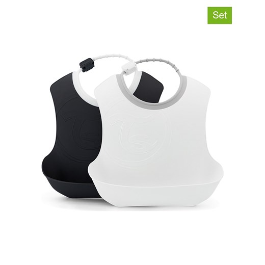 Twistshake Śliniaczki (2 szt.) w kolorze białym i czarnym - 22 x 22 cm ze sklepu Limango Polska w kategorii Zabawki - zdjęcie 187530301