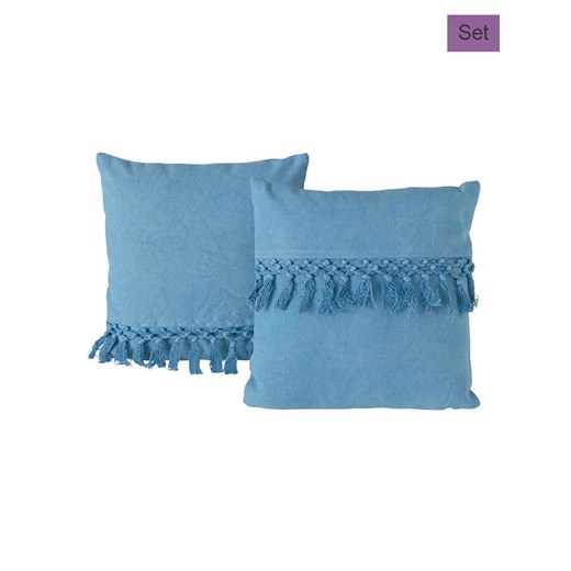 Boltze Poduszki (2szt.) &quot;Linou&quot; w kolorze niebieskim ze sklepu Limango Polska w kategorii Poduszki dekoracyjne - zdjęcie 187530324