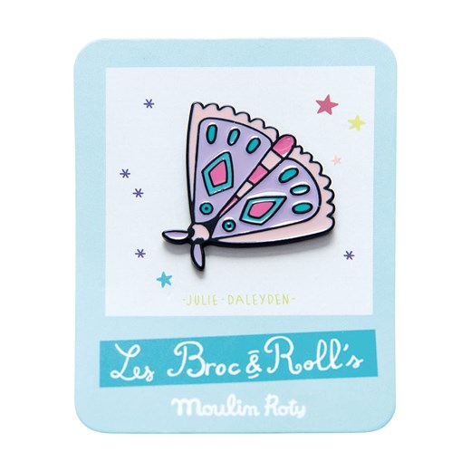 Moulin Roty Przypinka &quot;Butterfly&quot; ze wzorem - 3 x 2 cm ze sklepu Limango Polska w kategorii Zabawki - zdjęcie 187530342