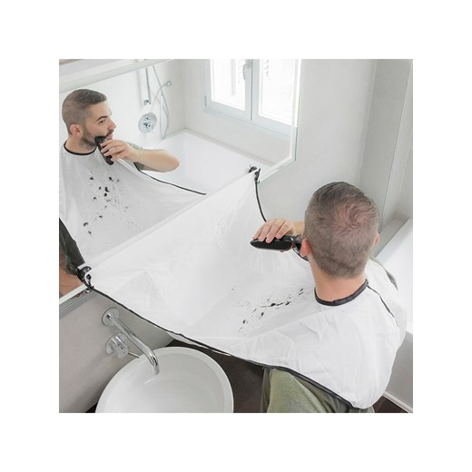 InnovaGoods Fartuch w kolorze biało-czarnym z przyssawkami do strzyżenia brody ze sklepu Limango Polska w kategorii Akcesoria łazienkowe - zdjęcie 187530350