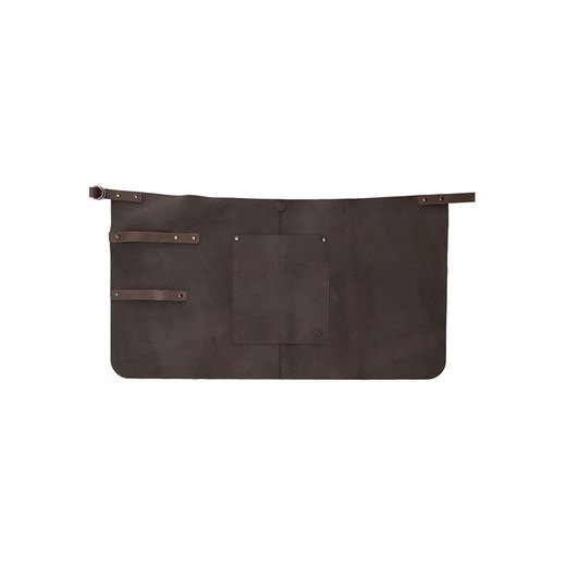 HIDE &amp; STITCHES Skórzany fartuch w kolorze ciemnobrązowym do grilowania - 38 x 70 x 0,5 cm ze sklepu Limango Polska w kategorii Akcesoria kuchenne - zdjęcie 187530691