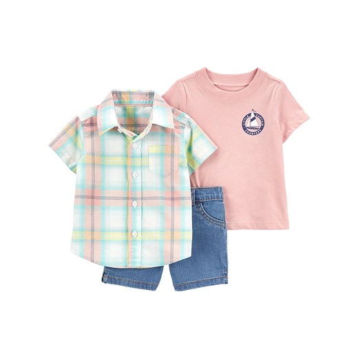 carter&apos;s 3-częściowy zestaw w kolorze niebiesko-zielono-jasnoróżowym ze sklepu Limango Polska w kategorii Odzież dla niemowląt - zdjęcie 187531252