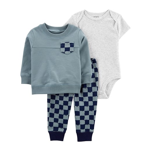 carter&apos;s 3-częściowy zestaw w kolorze niebiesko-granatowo-szarym ze sklepu Limango Polska w kategorii Odzież dla niemowląt - zdjęcie 187531254
