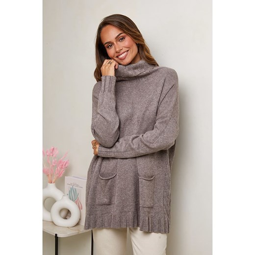 Soft Cashmere Golf w kolorze szarobrązowym ze sklepu Limango Polska w kategorii Swetry damskie - zdjęcie 187531474