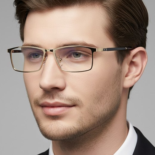 Męskie okulary do komputera BLUE LIGHT zerówki 25119 ze sklepu Stylion w kategorii Okulary zerówki męskie - zdjęcie 187531753