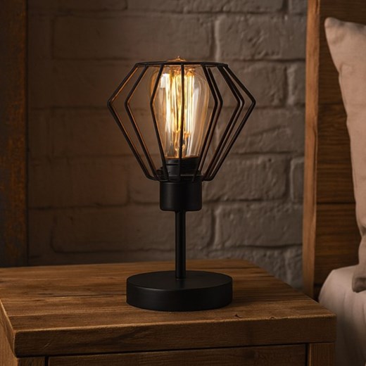 Czarna lampka nocna w stylu loftowym GALLE LOFT ze sklepu Lysne w kategorii Lampy stołowe - zdjęcie 187532913