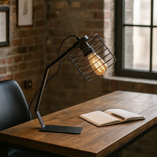 Metalowa lampa biurkowa w stylu loftowym DALBY LOFT ze sklepu Lysne w kategorii Lampy stołowe - zdjęcie 187532921