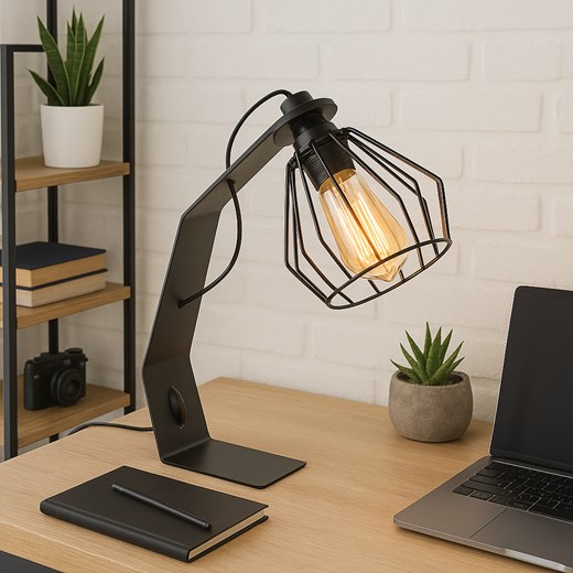 Metalowa lampa biurkowa do pracy i nauki KABUL LOFT w stylu loftowym ze sklepu Lysne w kategorii Lampy stołowe - zdjęcie 187532922