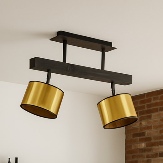 Nowoczesny plafon sufitowy z drewna w stylu skandynawskim EPIR MIRROR ze sklepu Lysne w kategorii Lampy wiszące - zdjęcie 187532933