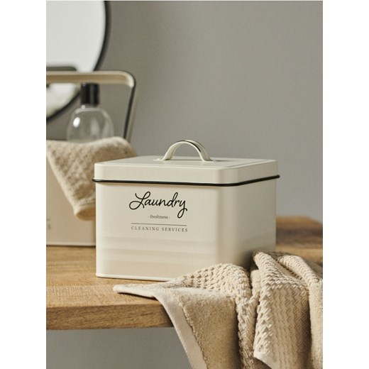 Sinsay - Pojemnik do przechowywania - kremowy ze sklepu Sinsay w kategorii Pudełka i pojemniki - zdjęcie 187533131