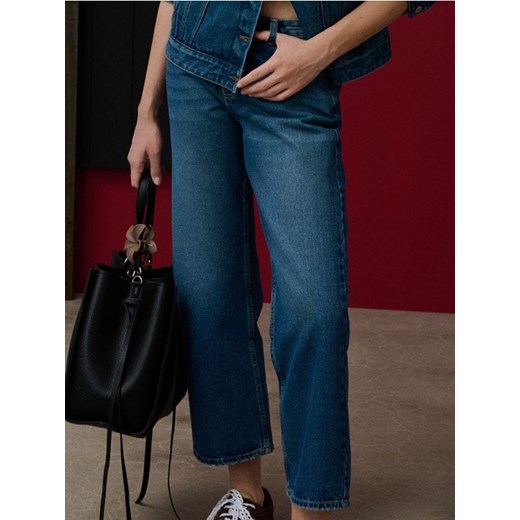 Sinsay - Spodnie jeansowe - granatowy ze sklepu Sinsay w kategorii Jeansy damskie - zdjęcie 187533160