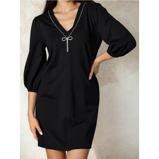 Sinsay - Sukienka mini z kryształkami - czarny ze sklepu Sinsay w kategorii Sukienki - zdjęcie 187533163