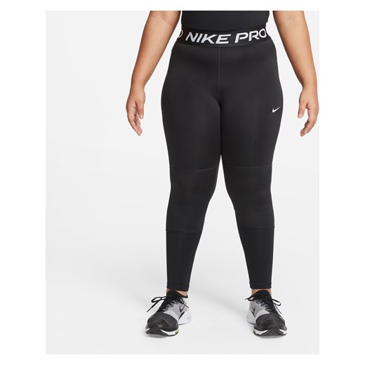 Legginsy dla dużych dzieci (dziewcząt) Nike Pro Dri-FIT (szerszy rozmiar) - Czerń ze sklepu Nike poland w kategorii Spodnie dziewczęce - zdjęcie 187533212