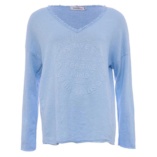 Zwillingsherz Bluza &quot;Positive Mind&quot; w kolorze niebieskim ze sklepu Limango Polska w kategorii Bluzy damskie - zdjęcie 187533602