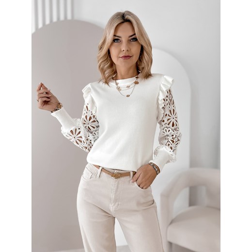 sweter gerard ecru one size ze sklepu UBRA w kategorii Swetry damskie - zdjęcie 187533671