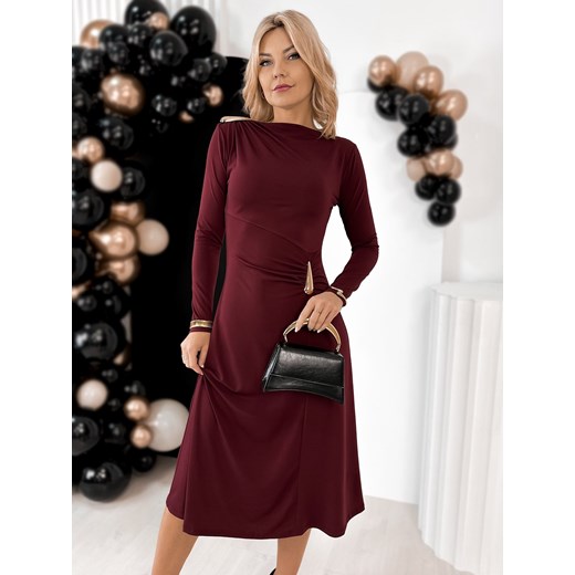 sukienka cocheforet bordowa one size ze sklepu UBRA w kategorii Sukienki - zdjęcie 187533704