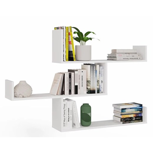 Biała wisząca półka nad biurko S5-C27 ze sklepu Edinos.pl w kategorii Półki - zdjęcie 187534061