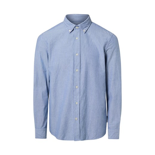 Marc O'Polo Męska koszula bawełniana Mężczyźni Regular Fit Bawełna niebieski w paski ze sklepu vangraaf w kategorii Koszule męskie - zdjęcie 187535433