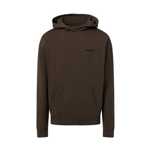 PEGADOR Męska bluza z kapturem Mężczyźni czekoladowy jednolity ze sklepu vangraaf w kategorii Bluzy męskie - zdjęcie 187535441