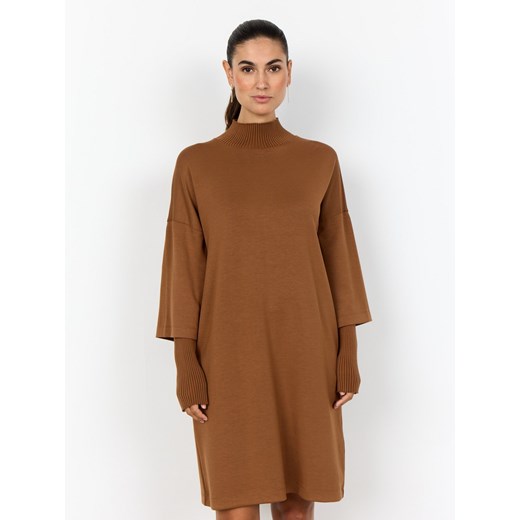 soyaconcept® Damska sukienka z dżerseju - SC-Banu 273 Kobiety koniakowy jednolity ze sklepu vangraaf w kategorii Sukienki - zdjęcie 187535453