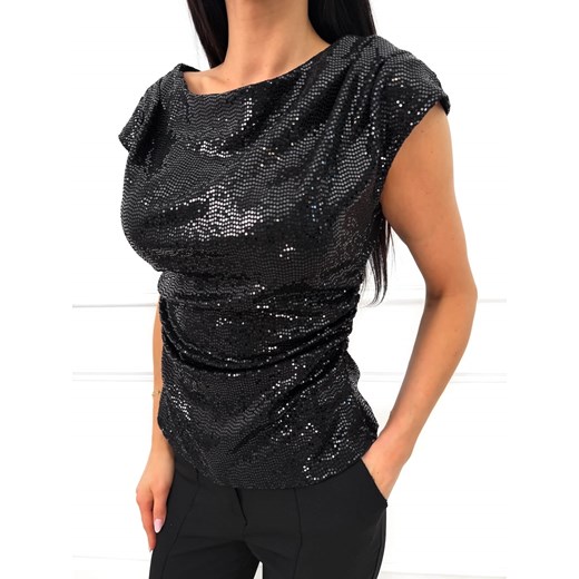 Czarna Cekinowa Bluzeczka Modnakiecka.pl 38 ModnaKiecka.pl
