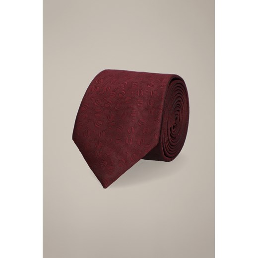 Krawat Bordowy Wzór Geometryczny ze sklepu Lancerto S.A. w kategorii Krawaty - zdjęcie 187536261
