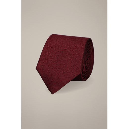 Krawat Bordowy Wzór w Kwiaty ze sklepu Lancerto S.A. w kategorii Krawaty - zdjęcie 187536262